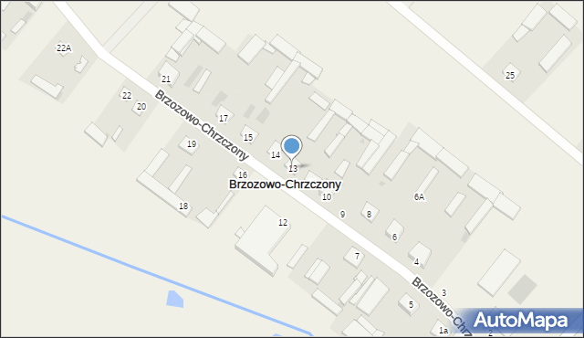 Brzozowo-Chrzczony, Brzozowo-Chrzczony, 13, mapa Brzozowo-Chrzczony