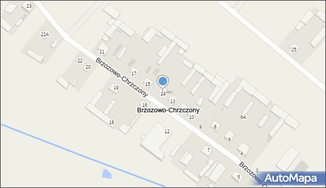 Brzozowo-Chrzczony, Brzozowo-Chrzczony, 14, mapa Brzozowo-Chrzczony