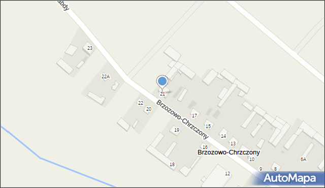 Brzozowo-Chrzczony, Brzozowo-Chrzczony, 21, mapa Brzozowo-Chrzczony