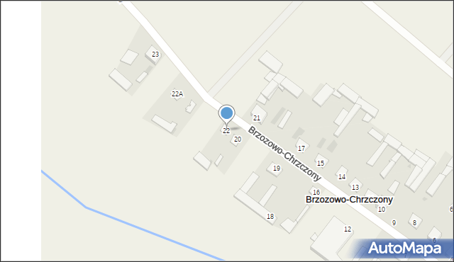 Brzozowo-Chrzczony, Brzozowo-Chrzczony, 22, mapa Brzozowo-Chrzczony