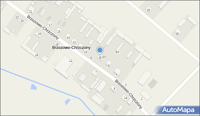 Brzozowo-Chrzczony, Brzozowo-Chrzczony, 8, mapa Brzozowo-Chrzczony