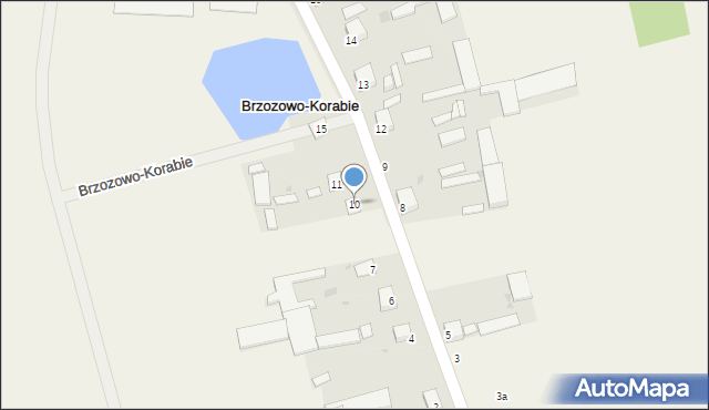 Brzozowo-Korabie, Brzozowo-Korabie, 10, mapa Brzozowo-Korabie