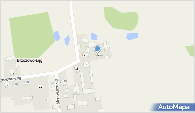 Brzozowo-Łęg, Brzozowo-Łęg, 16, mapa Brzozowo-Łęg