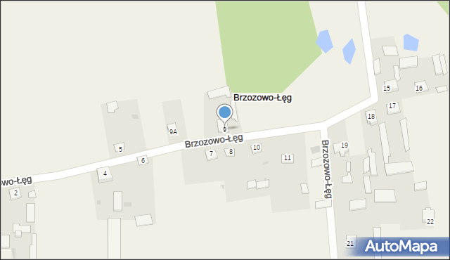 Brzozowo-Łęg, Brzozowo-Łęg, 9, mapa Brzozowo-Łęg
