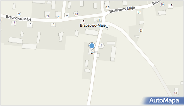 Brzozowo-Maje, Brzozowo-Maje, 10, mapa Brzozowo-Maje