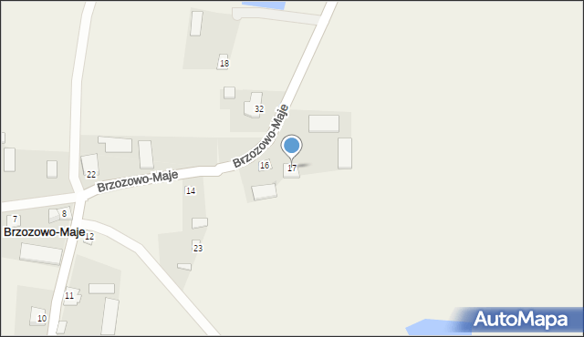 Brzozowo-Maje, Brzozowo-Maje, 17, mapa Brzozowo-Maje