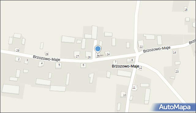 Brzozowo-Maje, Brzozowo-Maje, 25, mapa Brzozowo-Maje