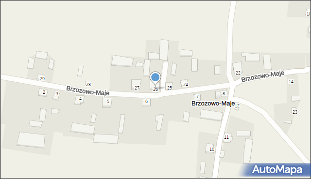 Brzozowo-Maje, Brzozowo-Maje, 26, mapa Brzozowo-Maje