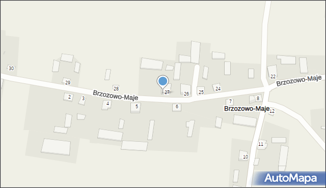 Brzozowo-Maje, Brzozowo-Maje, 27a, mapa Brzozowo-Maje