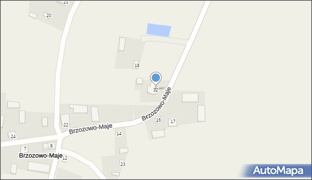 Brzozowo-Maje, Brzozowo-Maje, 32, mapa Brzozowo-Maje