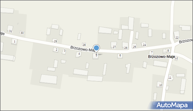 Brzozowo-Maje, Brzozowo-Maje, 5, mapa Brzozowo-Maje