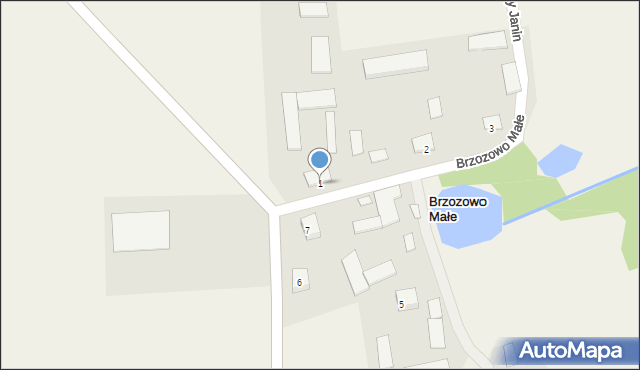 Brzozowo Małe, Brzozowo Małe, 1, mapa Brzozowo Małe