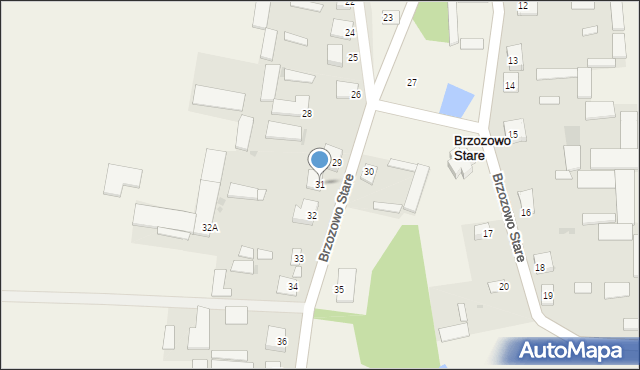 Brzozowo Stare, Brzozowo Stare, 31, mapa Brzozowo Stare