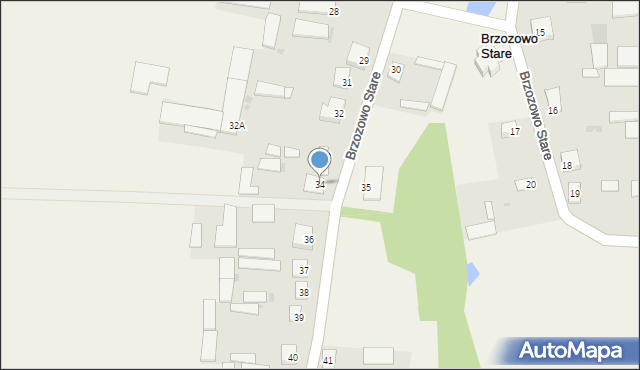 Brzozowo Stare, Brzozowo Stare, 34, mapa Brzozowo Stare