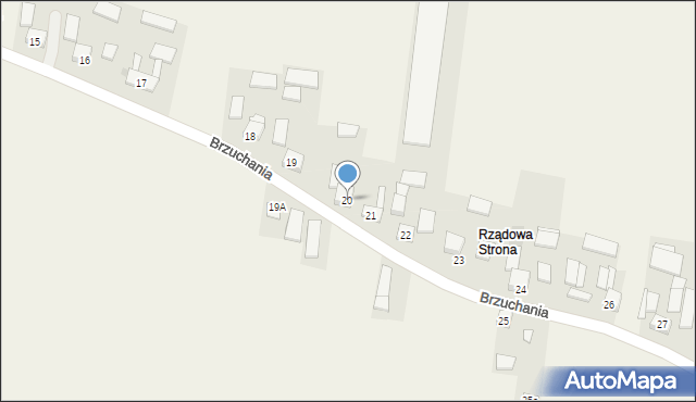 Brzuchania, Brzuchania, 20, mapa Brzuchania