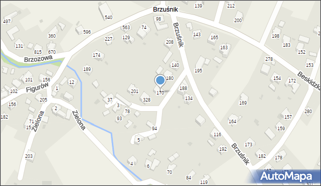 Brzuśnik, Brzuśnik, 170, mapa Brzuśnik