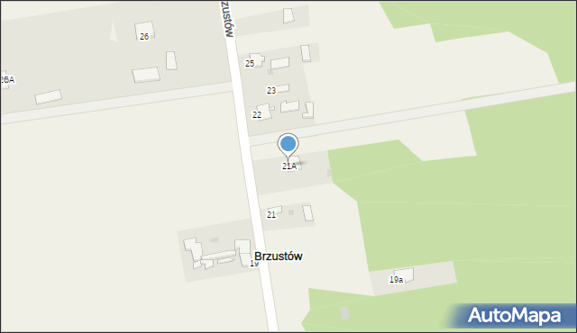 Brzustów, Brzustów, 21A, mapa Brzustów