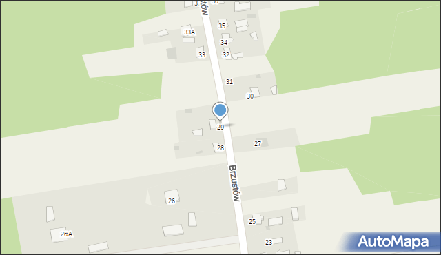 Brzustów, Brzustów, 29, mapa Brzustów
