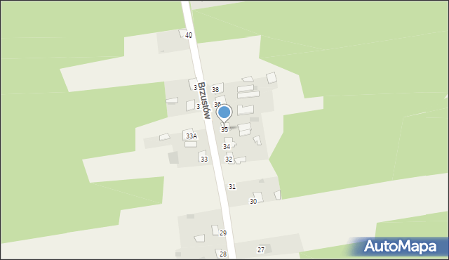 Brzustów, Brzustów, 35, mapa Brzustów