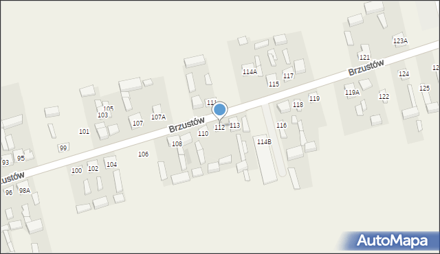 Brzustów, Brzustów, 112, mapa Brzustów