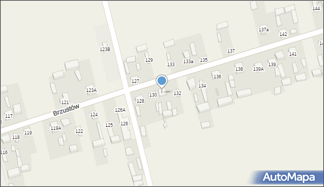 Brzustów, Brzustów, 131, mapa Brzustów
