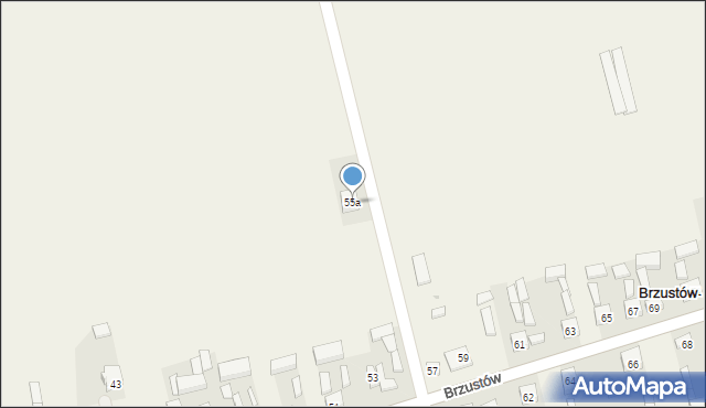 Brzustów, Brzustów, 55a, mapa Brzustów