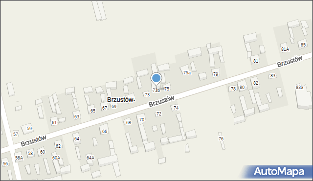 Brzustów, Brzustów, 73b, mapa Brzustów