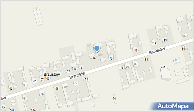 Brzustów, Brzustów, 77, mapa Brzustów
