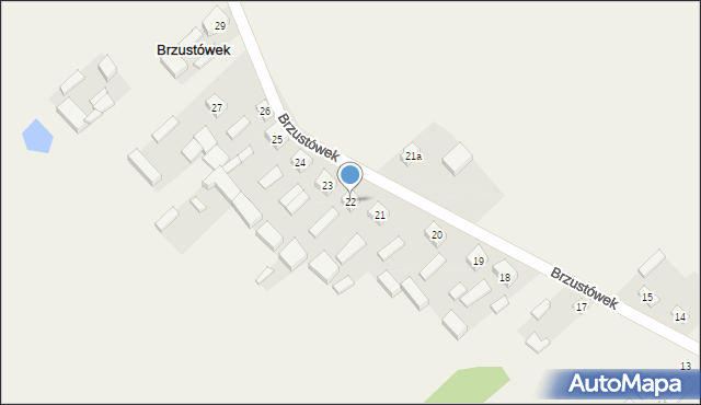 Brzustówek, Brzustówek, 22, mapa Brzustówek