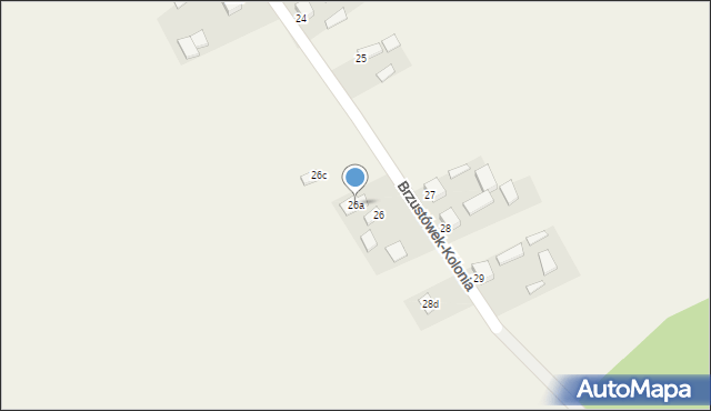 Brzustówek, Brzustówek, 26a, mapa Brzustówek
