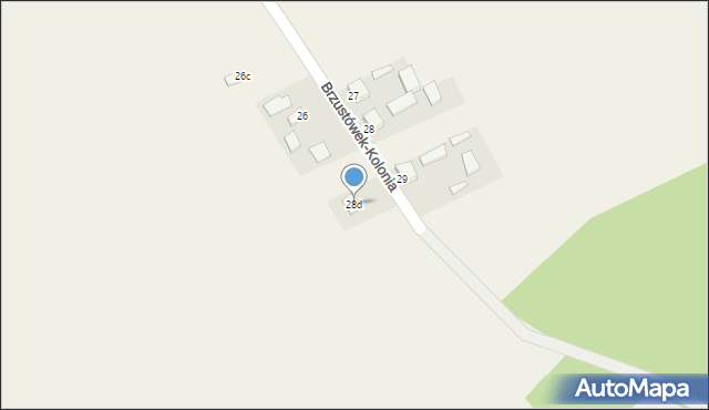 Brzustówek, Brzustówek, 28d, mapa Brzustówek