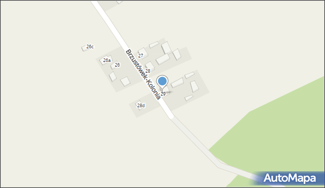 Brzustówek, Brzustówek, 29, mapa Brzustówek