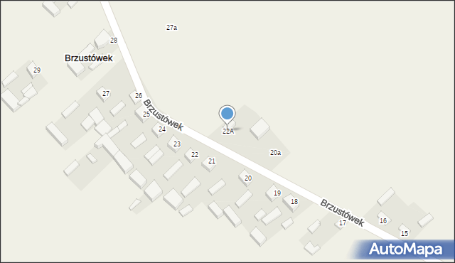Brzustówek, Brzustówek-Kolonia, 22A, mapa Brzustówek