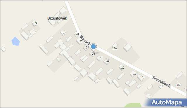 Brzustówek, Brzustówek-Kolonia, 23, mapa Brzustówek