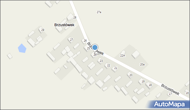 Brzustówek, Brzustówek-Kolonia, 24, mapa Brzustówek
