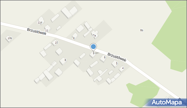 Brzustówek, Brzustówek-Kolonia, 7, mapa Brzustówek