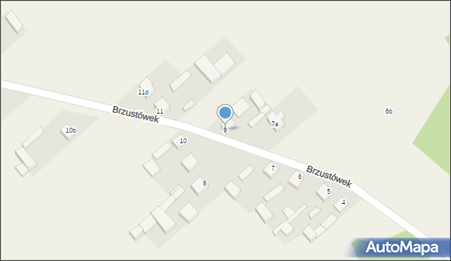 Brzustówek, Brzustówek-Kolonia, 9, mapa Brzustówek