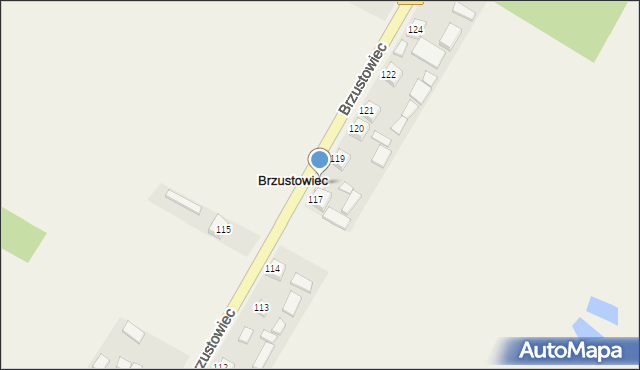 Brzustowiec, Brzustowiec, 118, mapa Brzustowiec