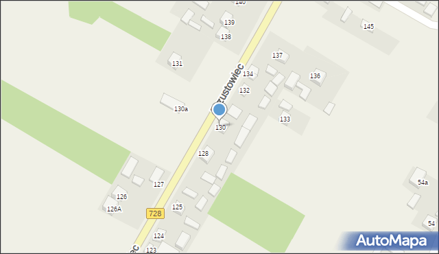 Brzustowiec, Brzustowiec, 130, mapa Brzustowiec