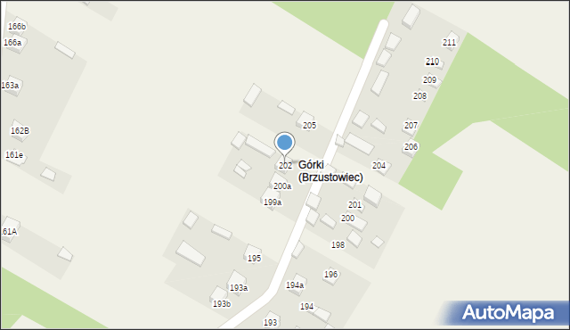Brzustowiec, Brzustowiec, 202, mapa Brzustowiec