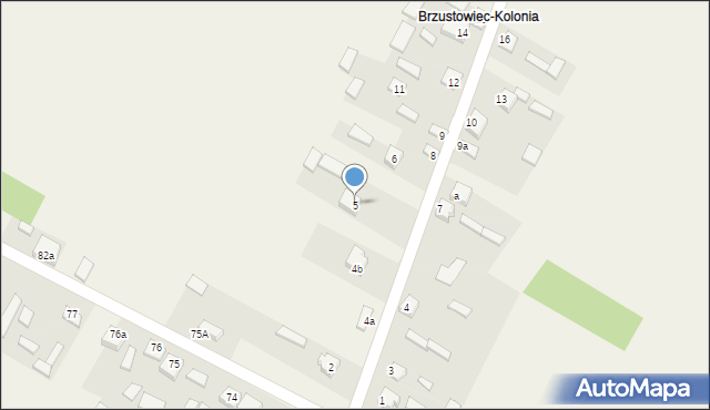 Brzustowiec, Brzustowiec, 5, mapa Brzustowiec