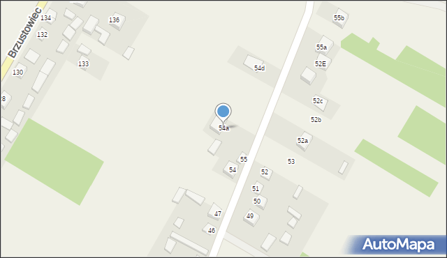 Brzustowiec, Brzustowiec, 54a, mapa Brzustowiec