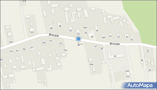 Brzuza, Brzuza, 49, mapa Brzuza