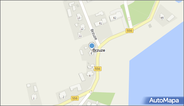 Brzuze, Brzuze, 9, mapa Brzuze