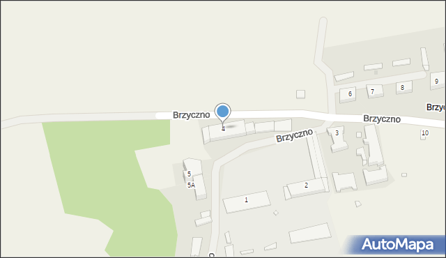 Brzyczno, Brzyczno, 4, mapa Brzyczno