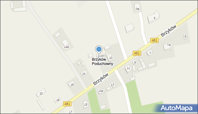 Brzyków, Brzyków, 12, mapa Brzyków