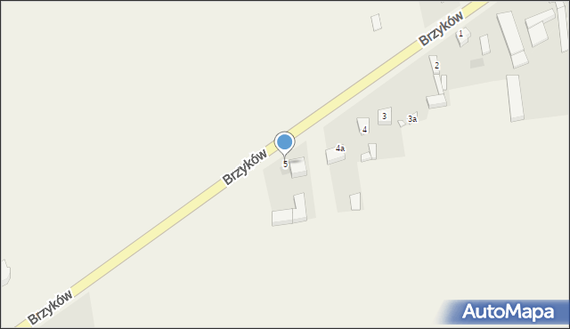 Brzyków, Brzyków, 5, mapa Brzyków