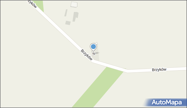 Brzyków, Brzyków, 59, mapa Brzyków