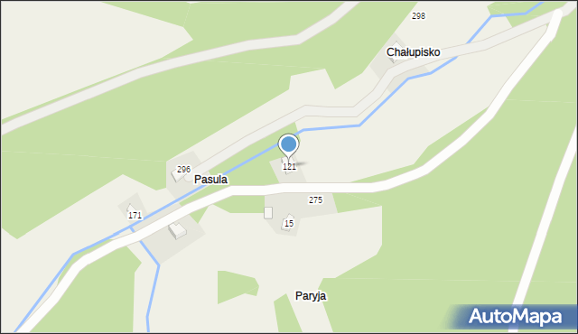 Brzyna, Brzyna, 121, mapa Brzyna