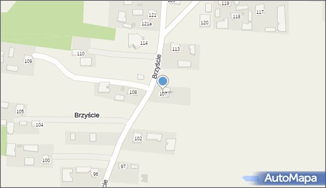 Brzyście, Brzyście, 107, mapa Brzyście